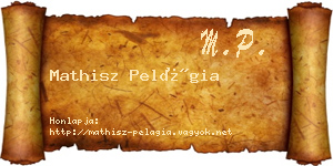 Mathisz Pelágia névjegykártya